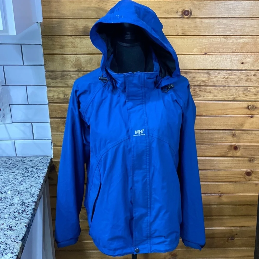 Vintage Helly Hansen Women’s Blue Helly Tech Waterproof Hooded Jacket - Picture 1 of 15